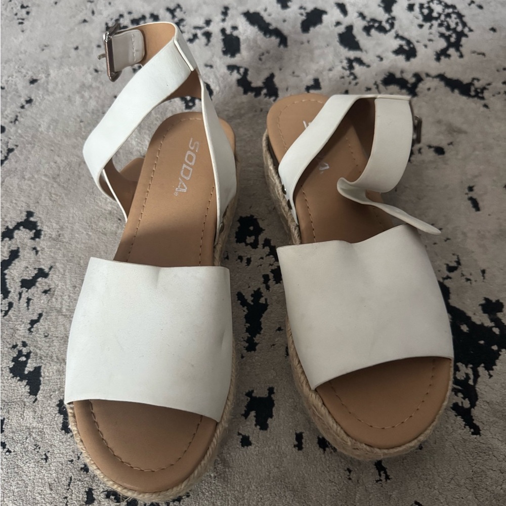 White Platform Espadrilles
